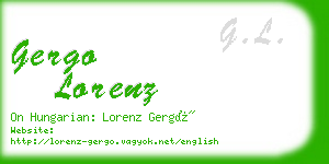 gergo lorenz business card